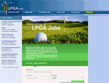 Tablet Screenshot of lpga.golfingcareers.com